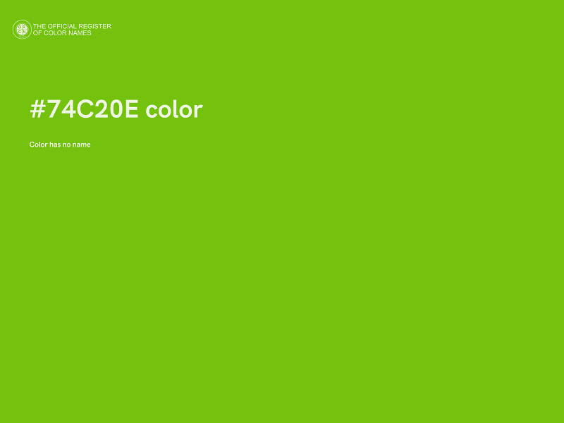 #74C20E color image