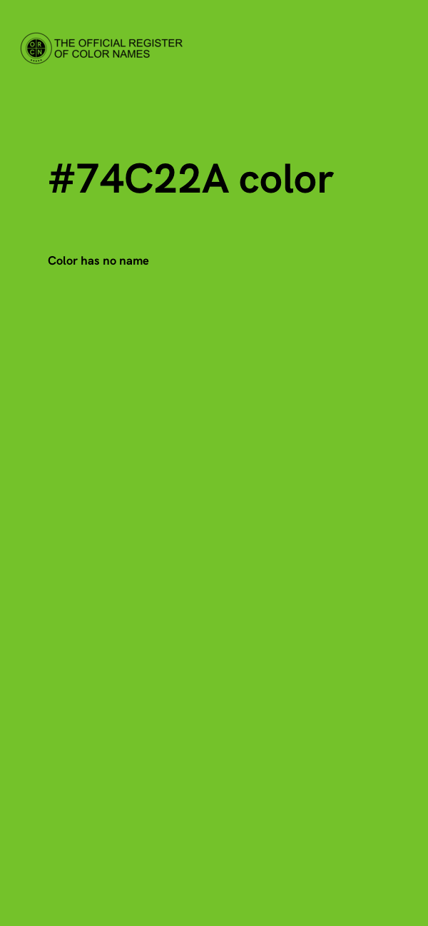 #74C22A color image