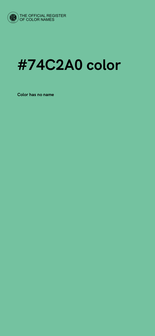 #74C2A0 color image