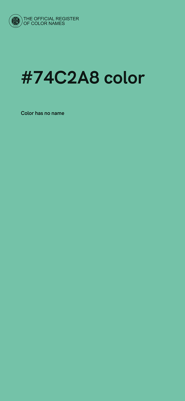 #74C2A8 color image