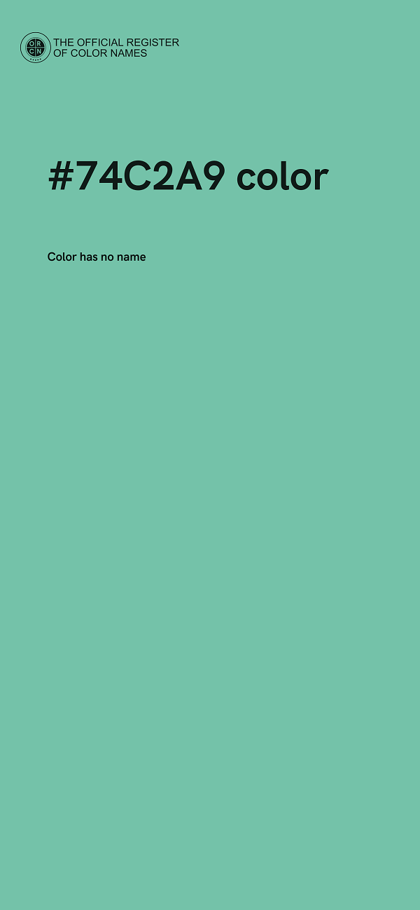 #74C2A9 color image