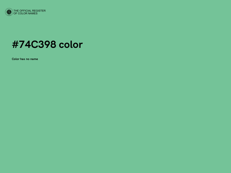 #74C398 color image