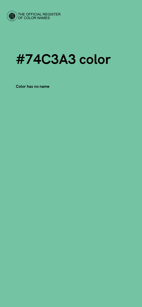 #74C3A3 color image
