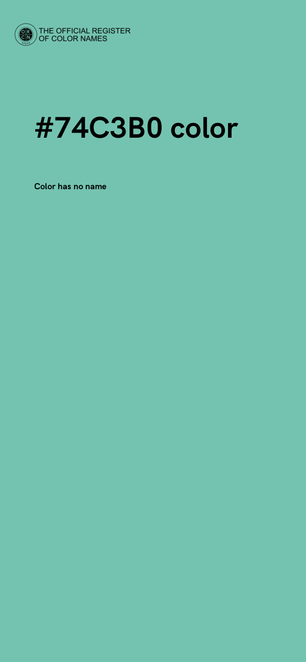 #74C3B0 color image