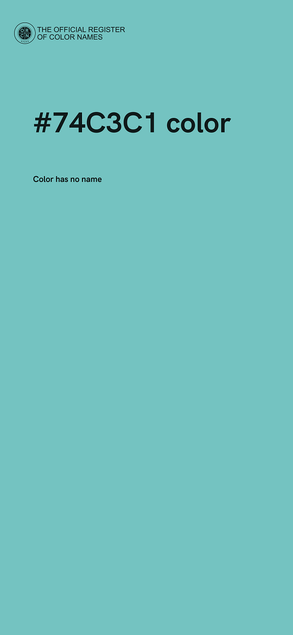 #74C3C1 color image