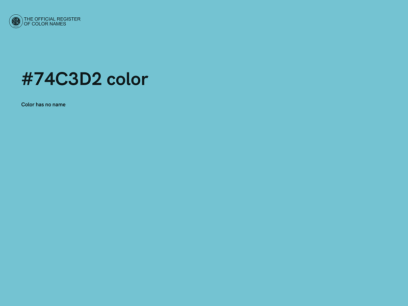 #74C3D2 color image