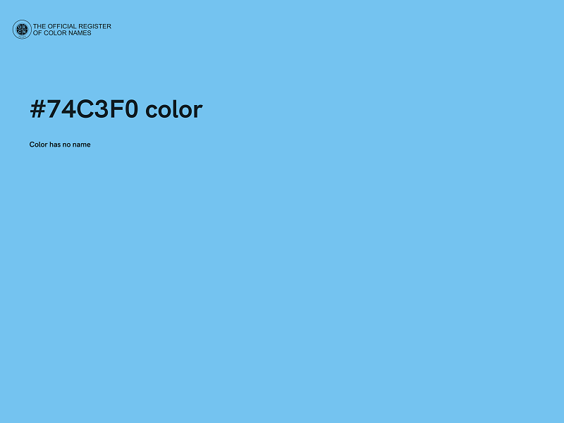 #74C3F0 color image