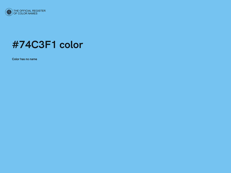 #74C3F1 color image