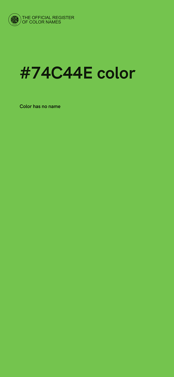 #74C44E color image