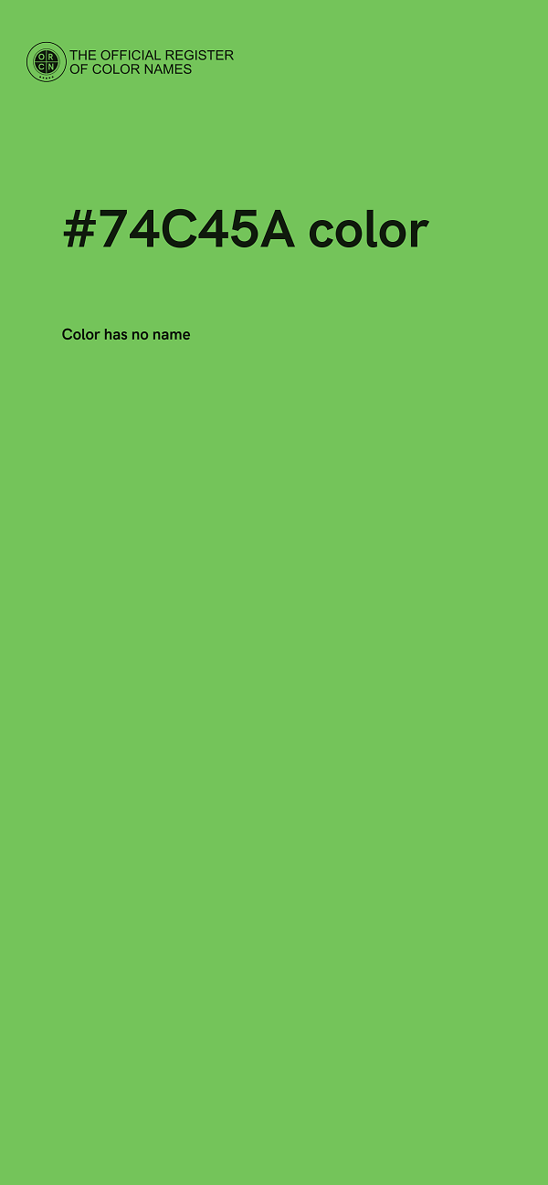 #74C45A color image