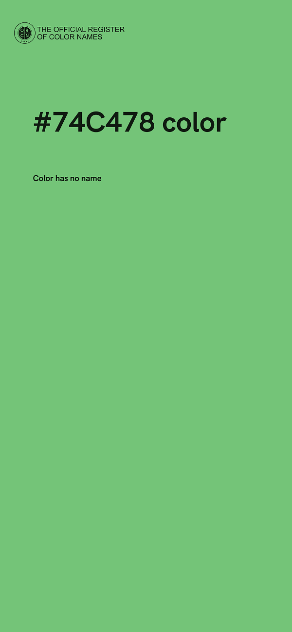 #74C478 color image