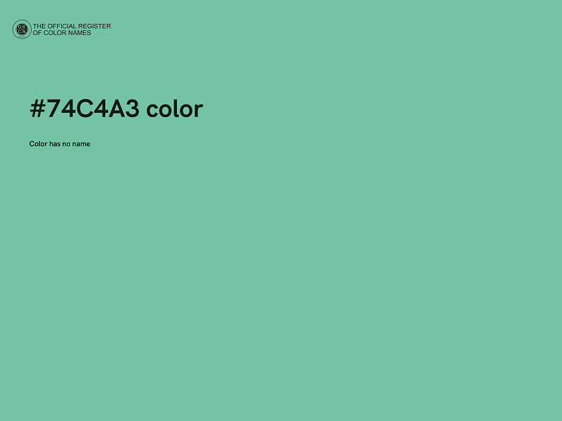 #74C4A3 color image