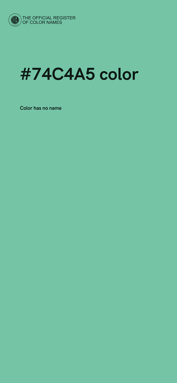 #74C4A5 color image