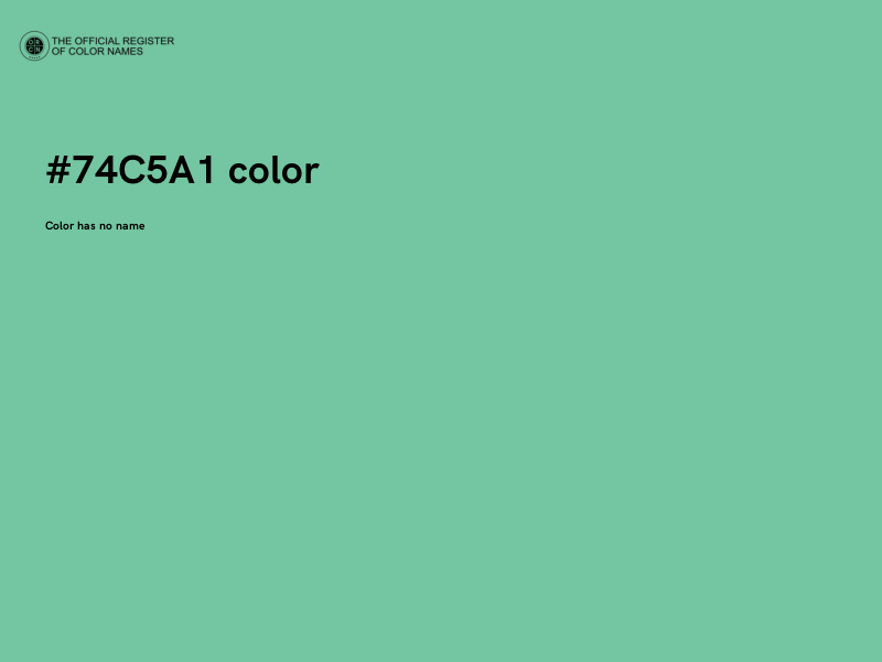 #74C5A1 color image