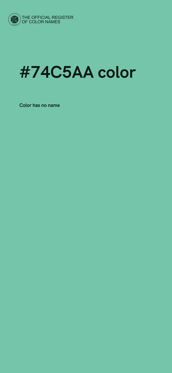 #74C5AA color image