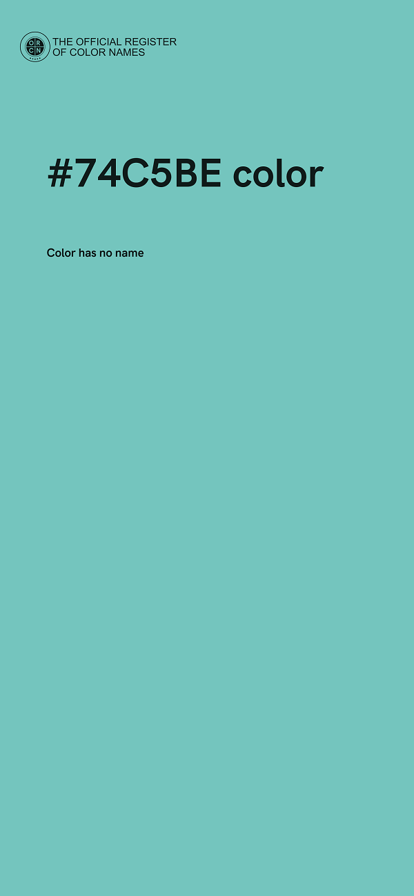 #74C5BE color image