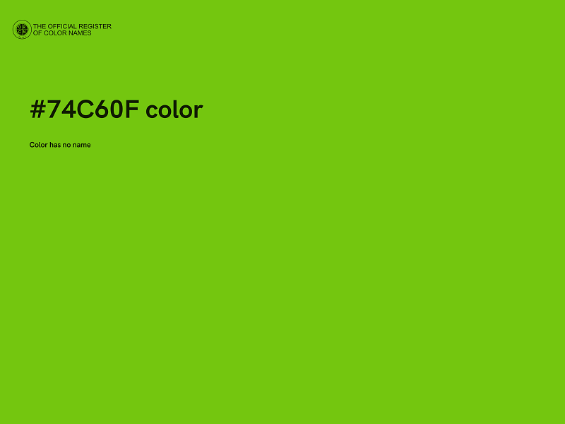 #74C60F color image