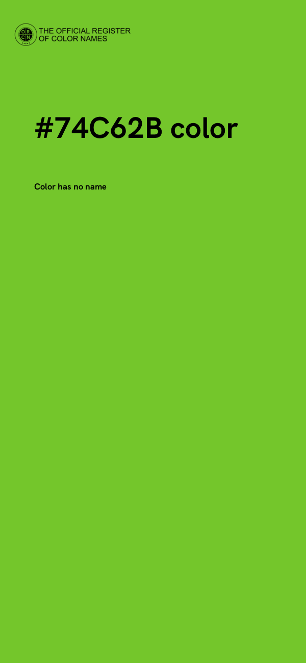 #74C62B color image