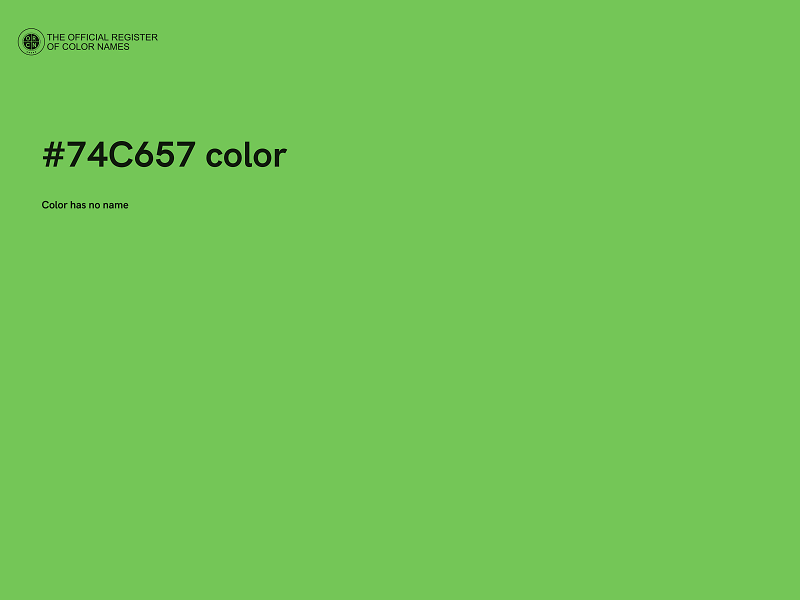 #74C657 color image