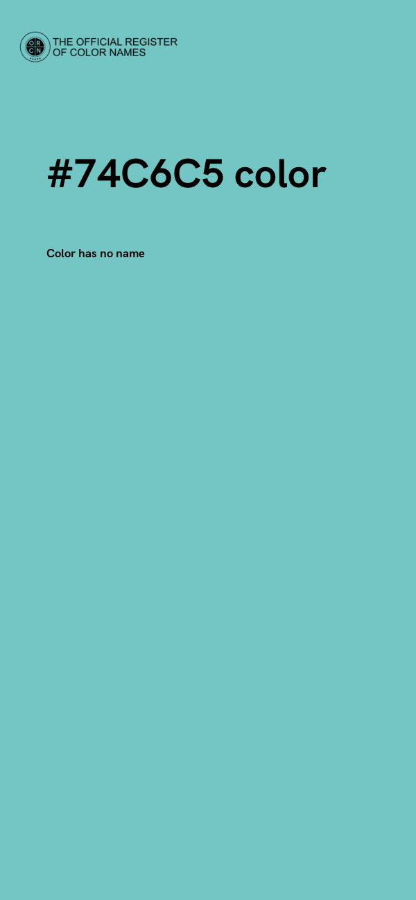 #74C6C5 color image