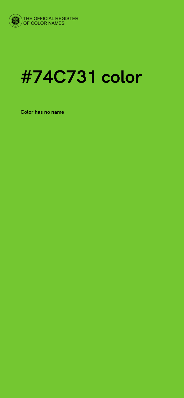 #74C731 color image