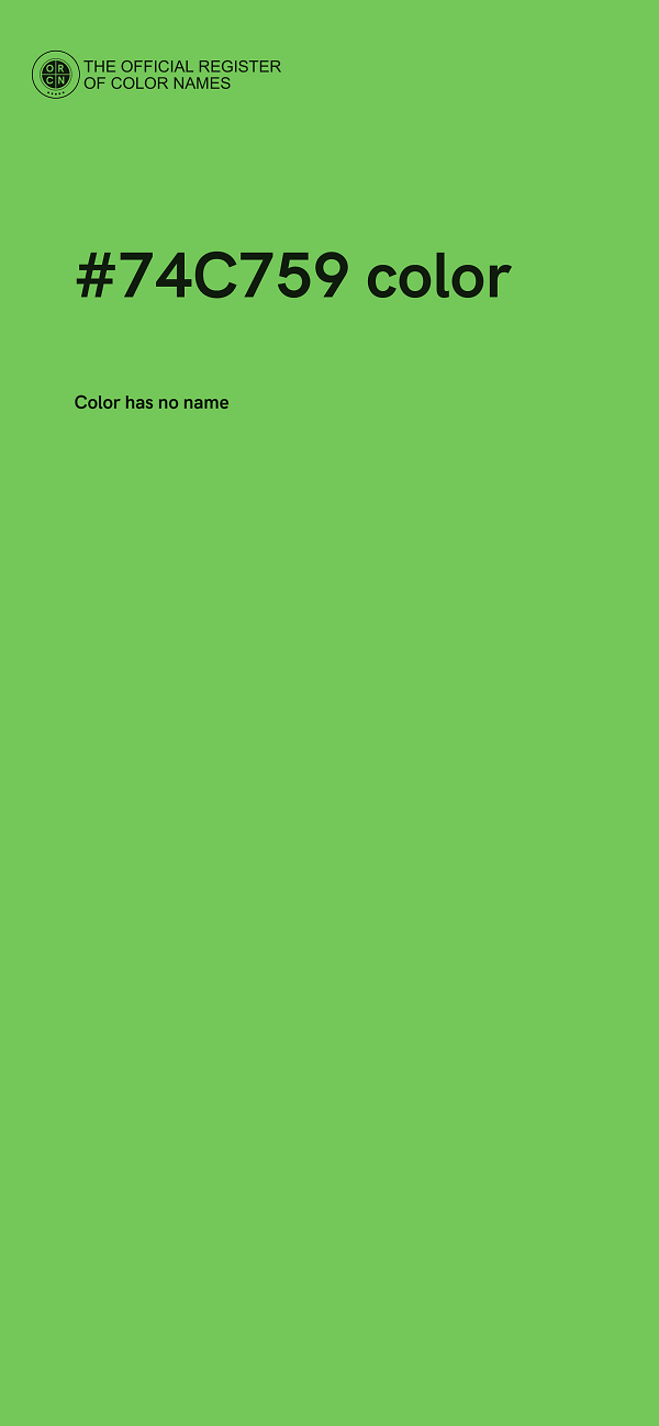 #74C759 color image