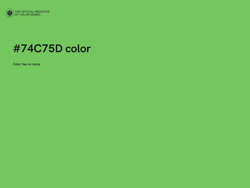 #74C75D color image