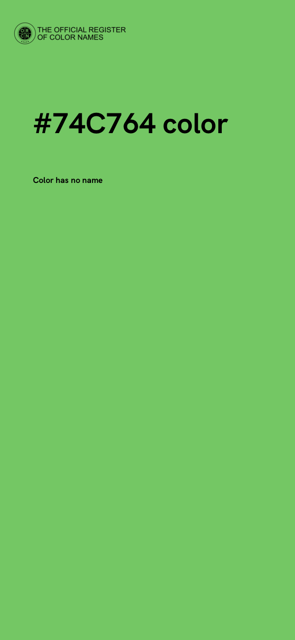#74C764 color image