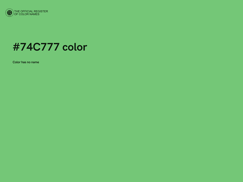 #74C777 color image