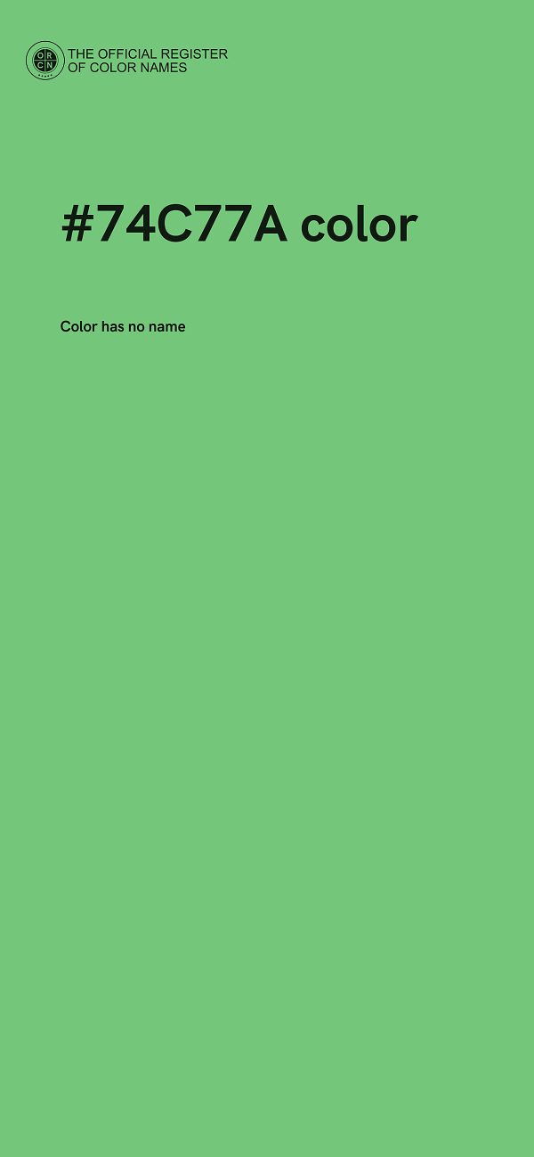 #74C77A color image