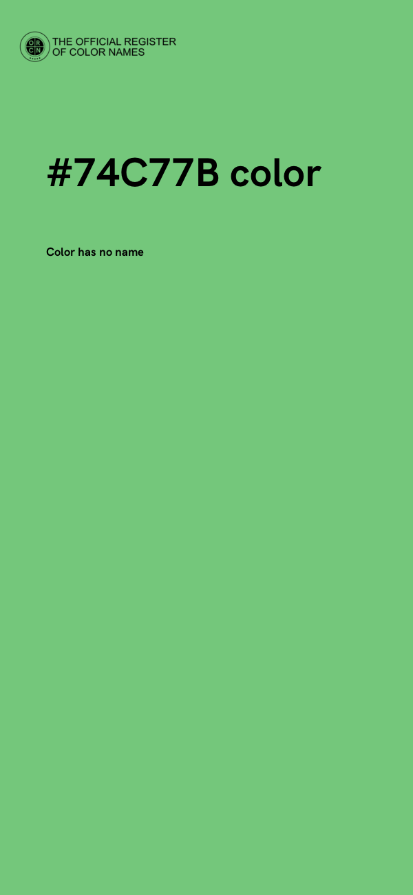 #74C77B color image