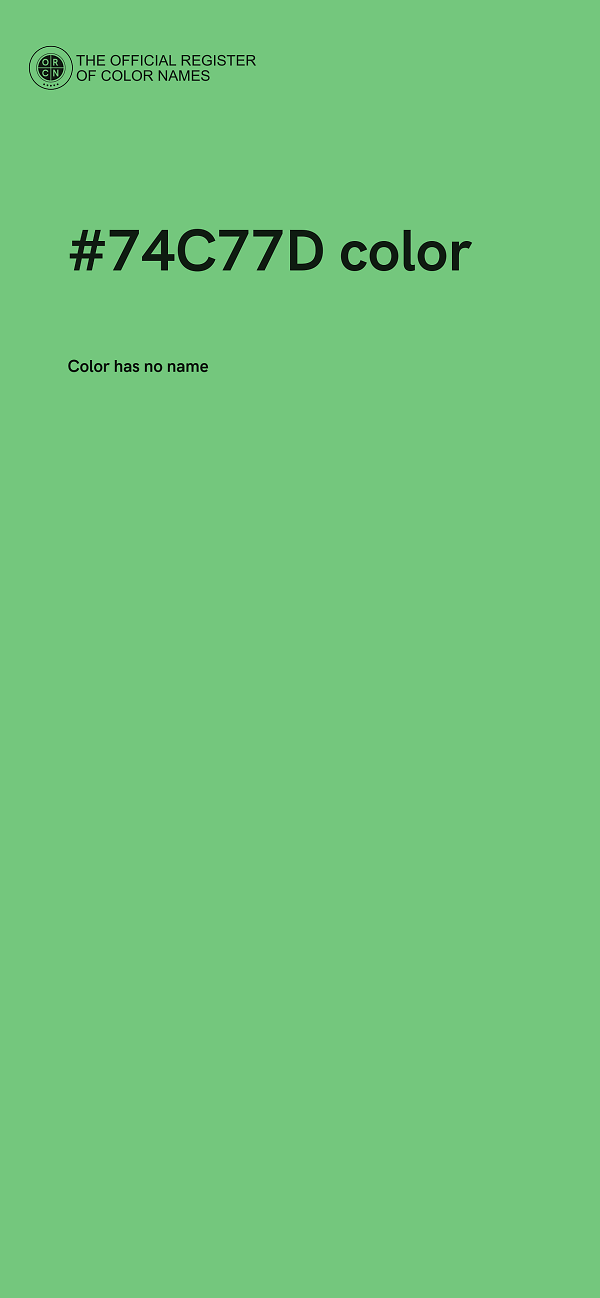 #74C77D color image