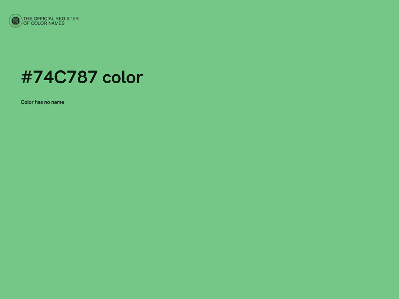 #74C787 color image