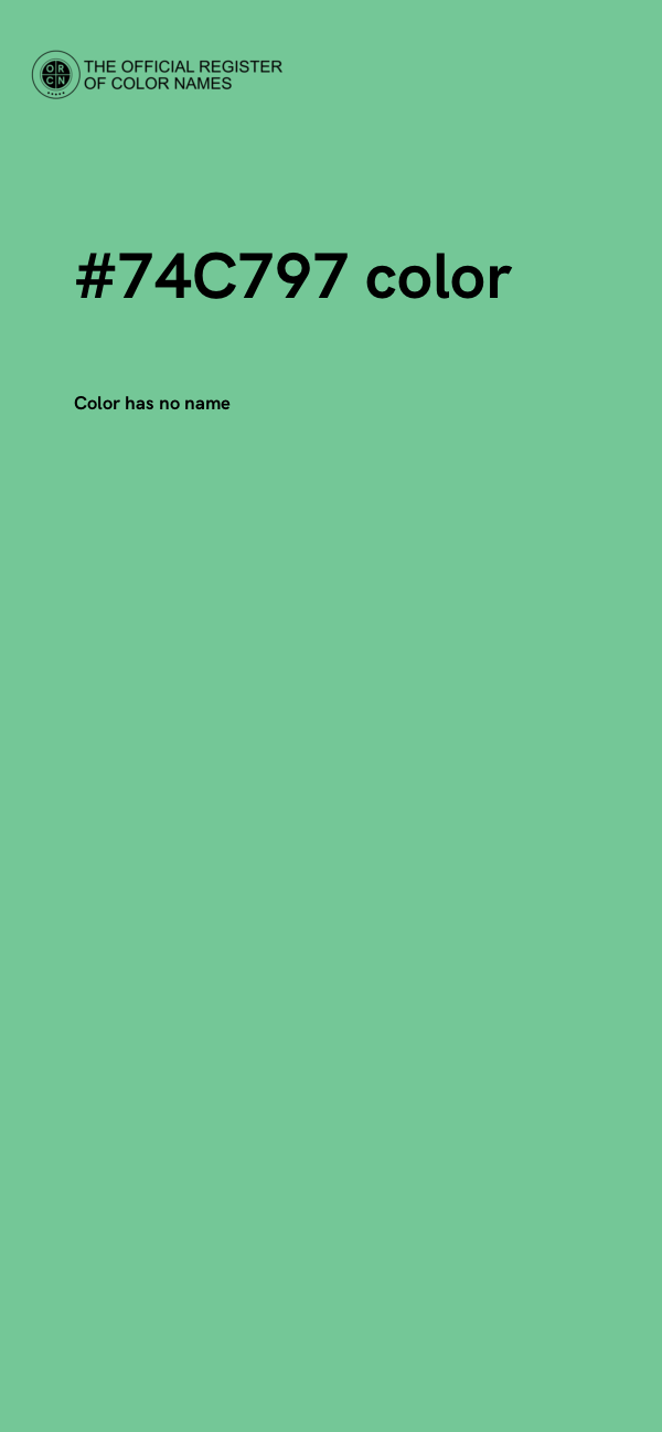 #74C797 color image