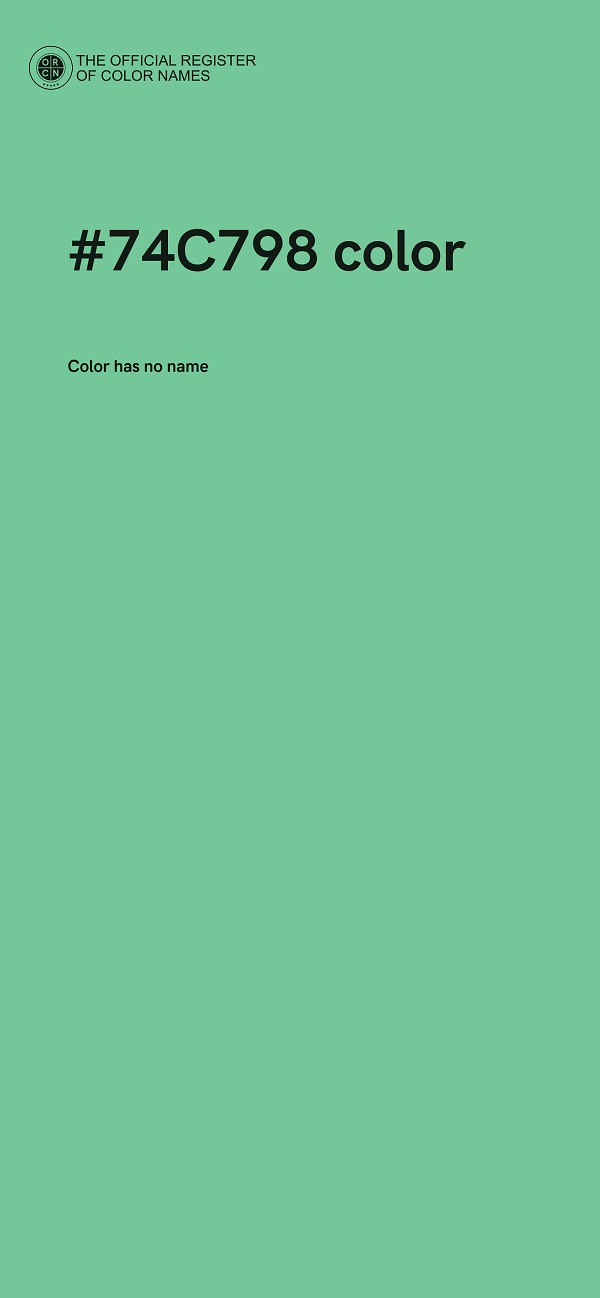 #74C798 color image