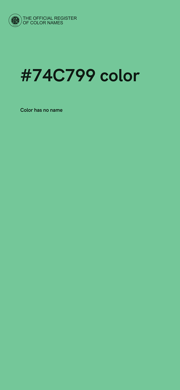 #74C799 color image