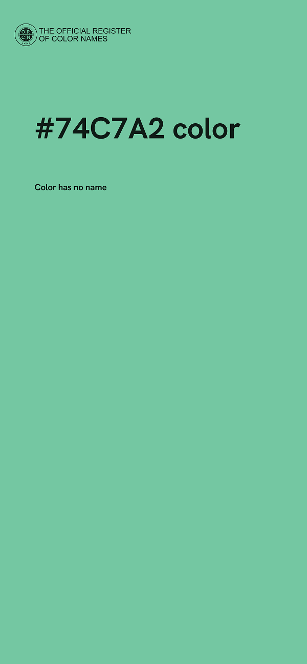 #74C7A2 color image