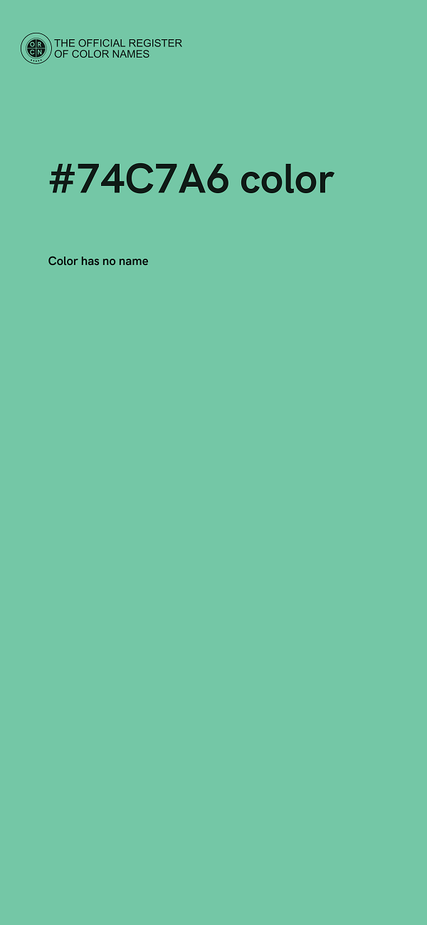 #74C7A6 color image