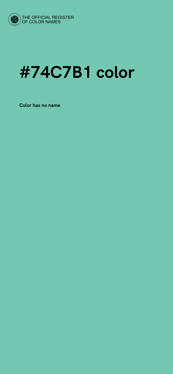 #74C7B1 color image