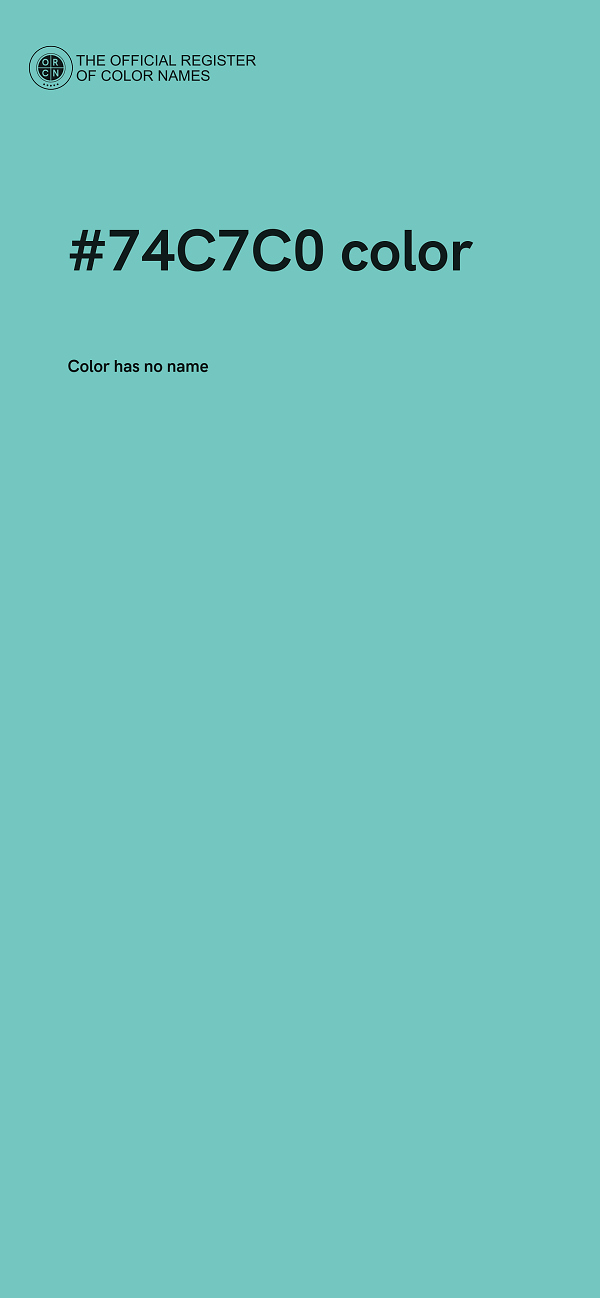 #74C7C0 color image