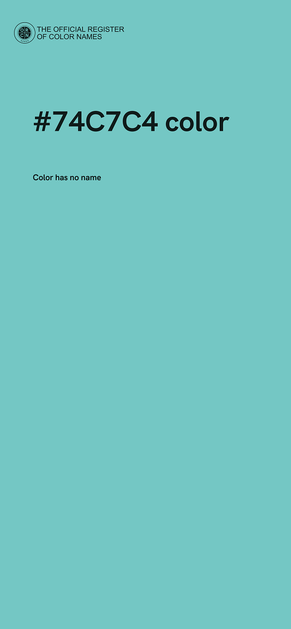 #74C7C4 color image