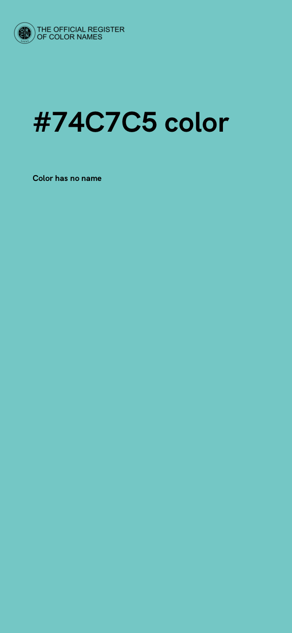 #74C7C5 color image