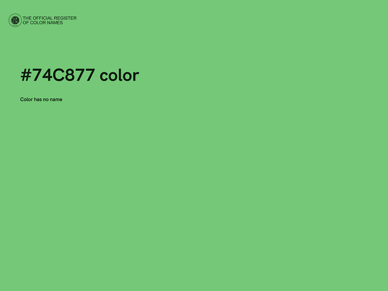 #74C877 color image