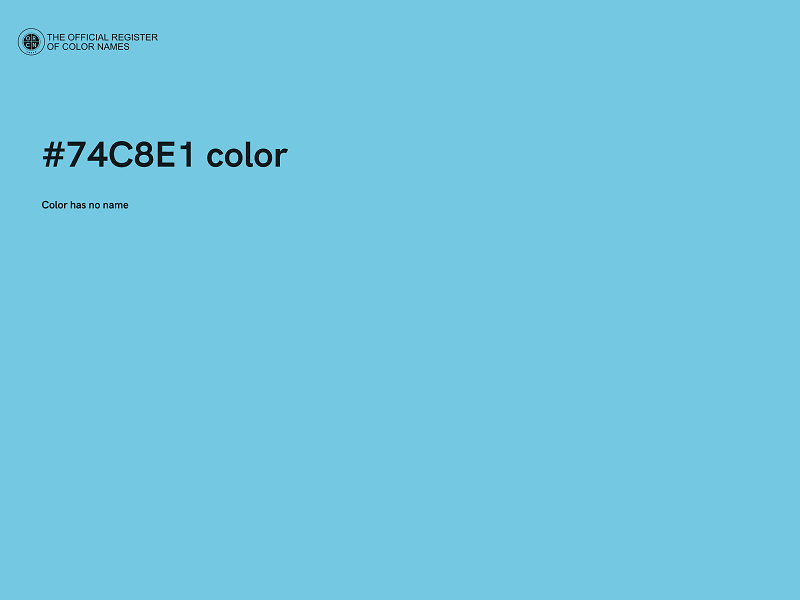 #74C8E1 color image