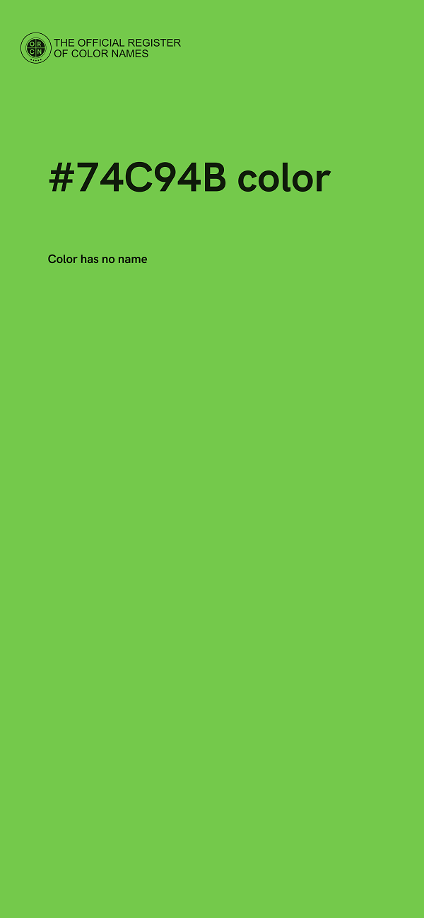 #74C94B color image
