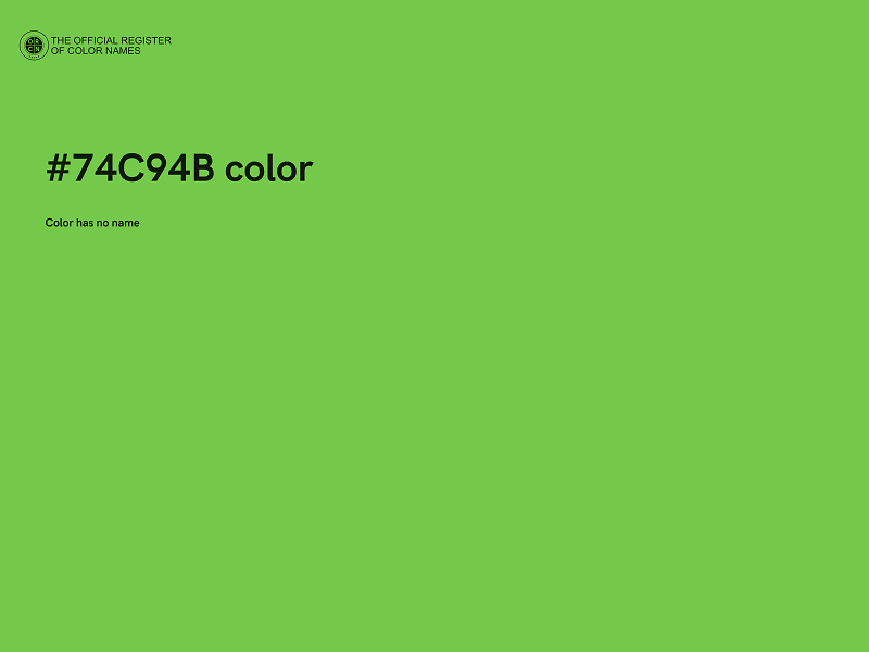 #74C94B color image
