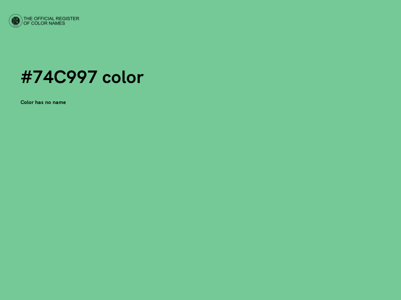#74C997 color image
