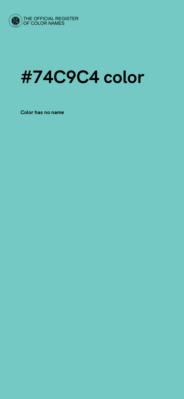 #74C9C4 color image