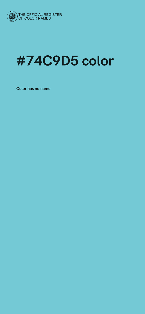#74C9D5 color image