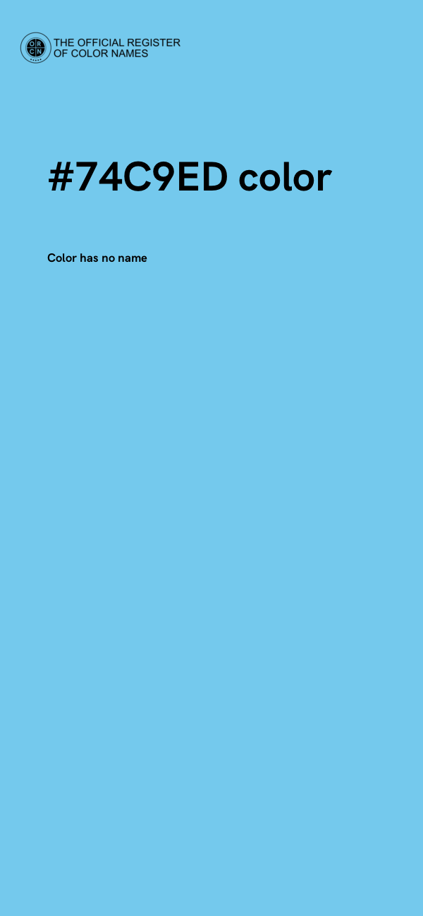 #74C9ED color image